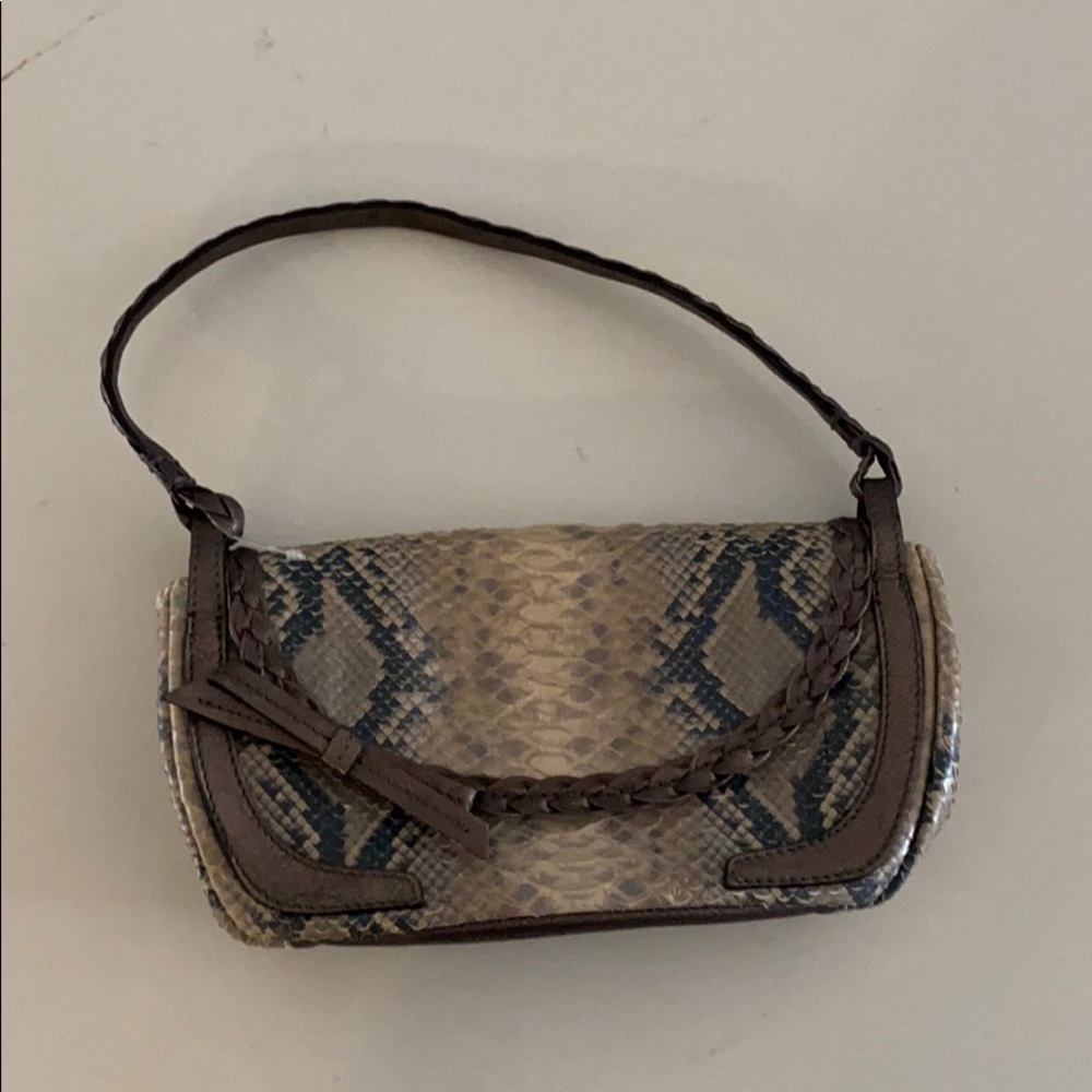 Donald Pliner Taupe Snakeskin Print